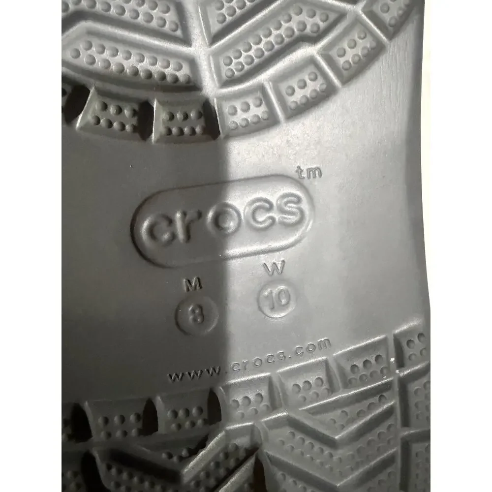 Crocs Bayaband Gray Blue Sandals Clogs Women Size 10/Men Size 8 NEW